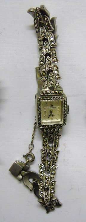 For the uniqueness in you - A Pretty Art Deco lady's Marcazite wrist Watch