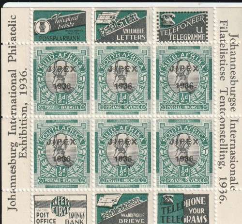 Jipex 1936 1/2 d  Pane 16