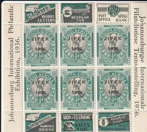 Jipex 1936 1/2 d  PANE 20