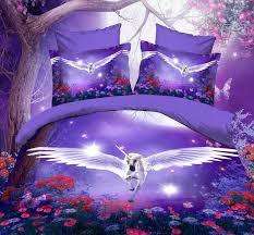 3D Duvet Bedding  Flying Unicorn