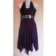 Dark Purple Halter Neck Dress/Long Top Size 34/36