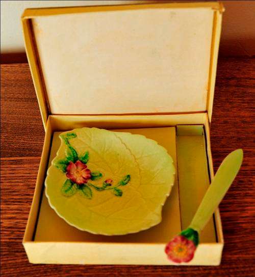 CARLTON WARE DISH AND SPOON