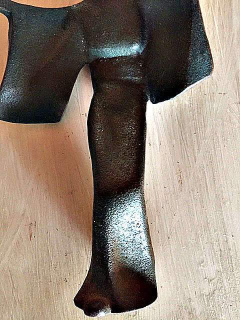 CAST IRON STATUE OF A JAPANESE GEISHA 24CM