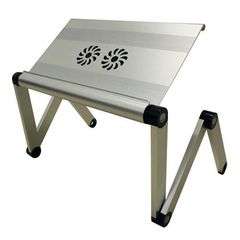 Laptop Desk/iPAD/Galaxy Tab Desk, Multifunctional Portable Desk Panel Size (L*W) : 490*290MM Silver
