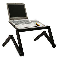 Laptop Desk, Multifunctional Portable Desk Panel Size (L*W) : 450*245MM Black