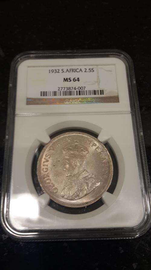 1932 Half crown MS 64