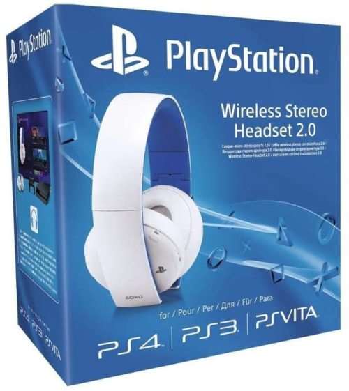PS4 White Wireless Stereo Headset Boxed Like New!
