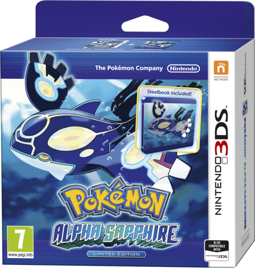 Pokemon Alpha Sapphire Limited Edition Steel Case Nintendo 3DS New!