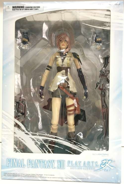 Final Fantasy XIII Play Arts Kai Lightning Action Figure New Sealed! Slight Wear On Box (See Photos)