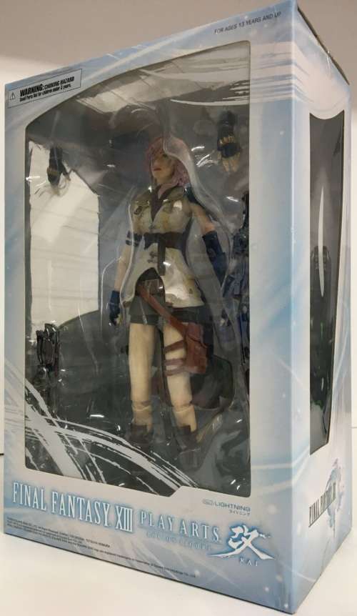 Final Fantasy XIII Play Arts Kai Lightning Action Figure New Sealed! Slight Wear On Box (See Photos)