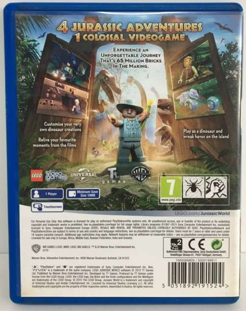LEGO Jurassic World PS VITA Great Condition!