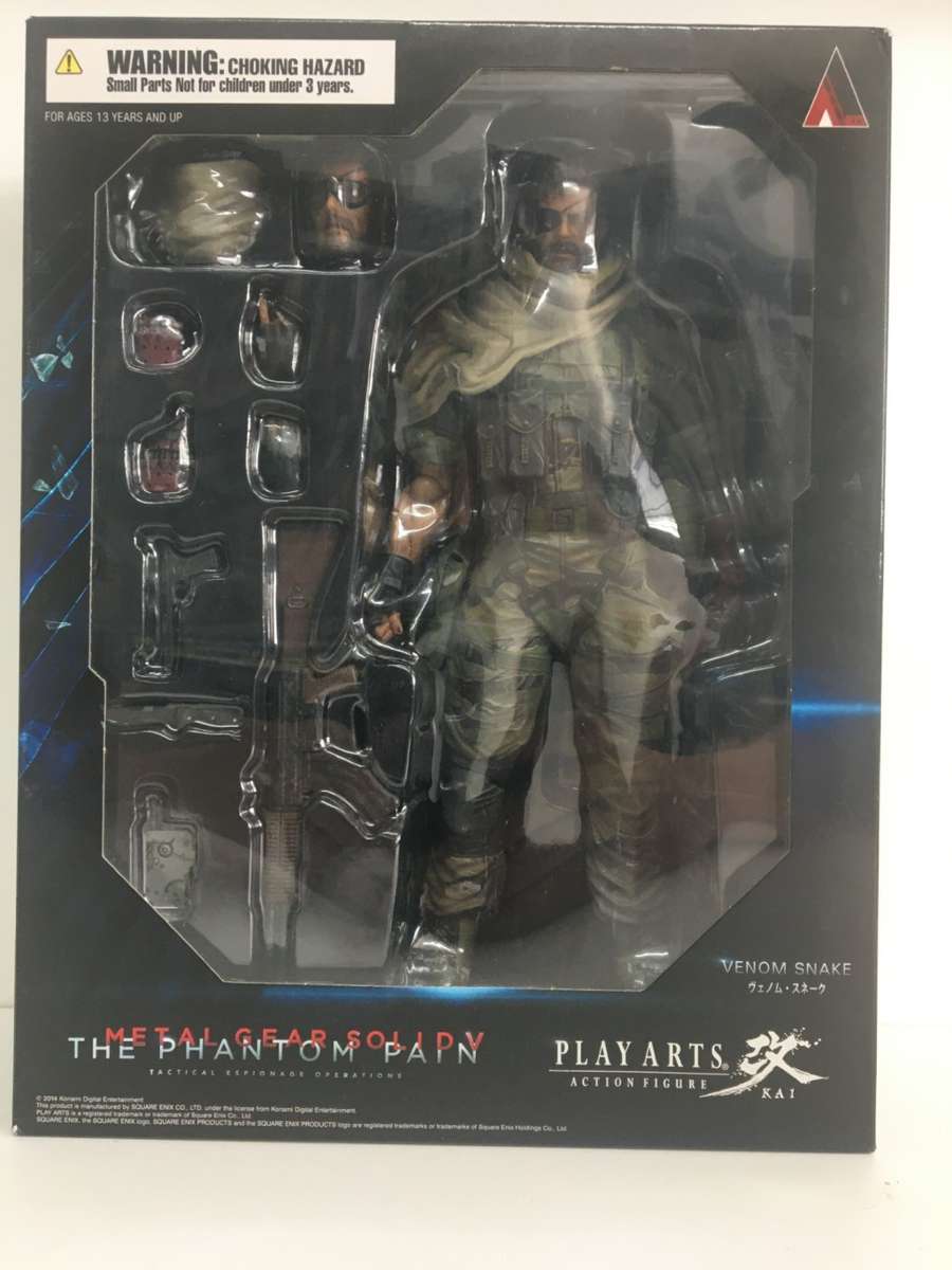 Square Enix Play Arts Kai Metal Gear Solid V: The Phantom Pain Venom Snake Action Figure New!