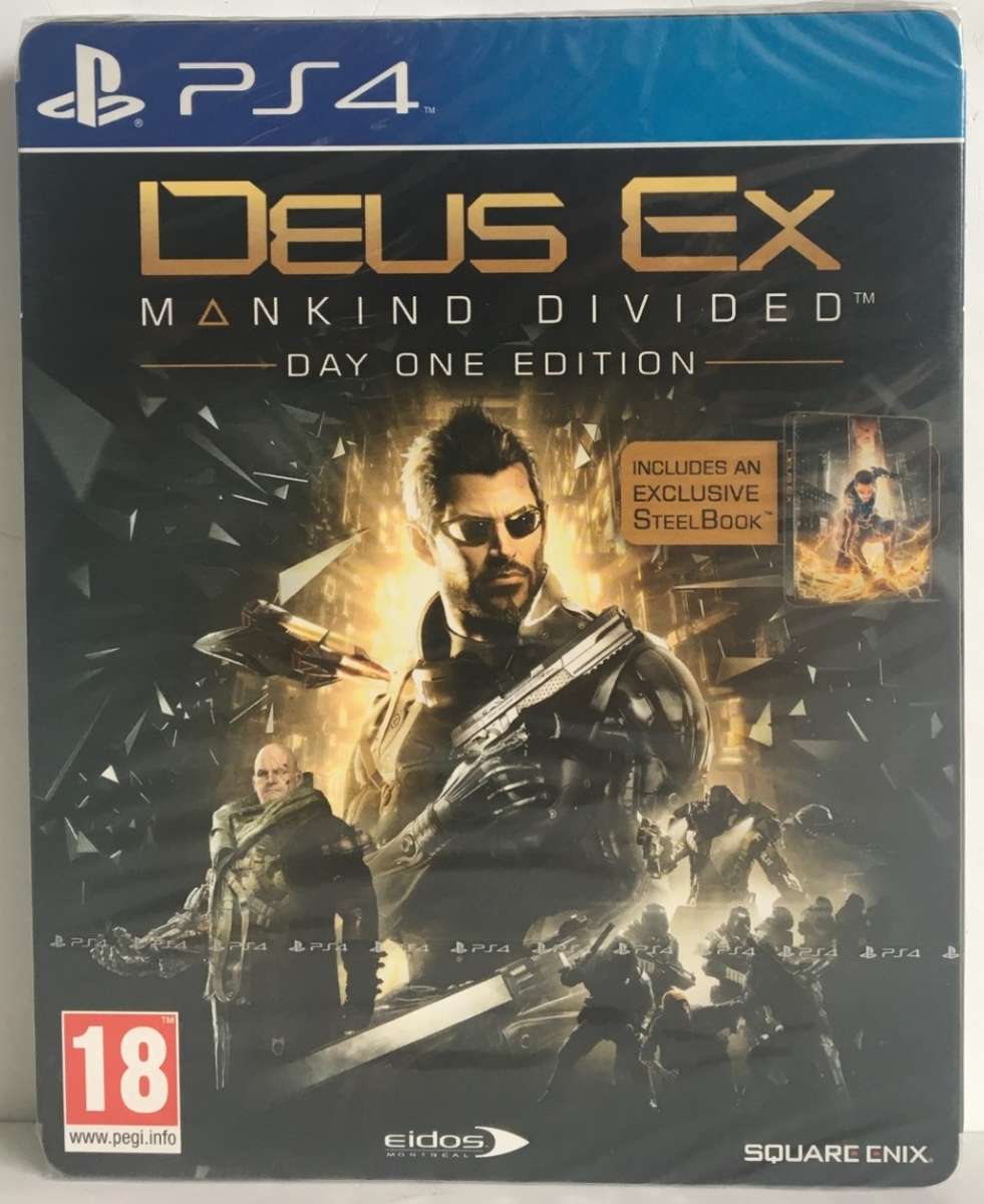 Deus Ex Mankind Divided PS4 Steelbook Edition Brand New Still Sealed!