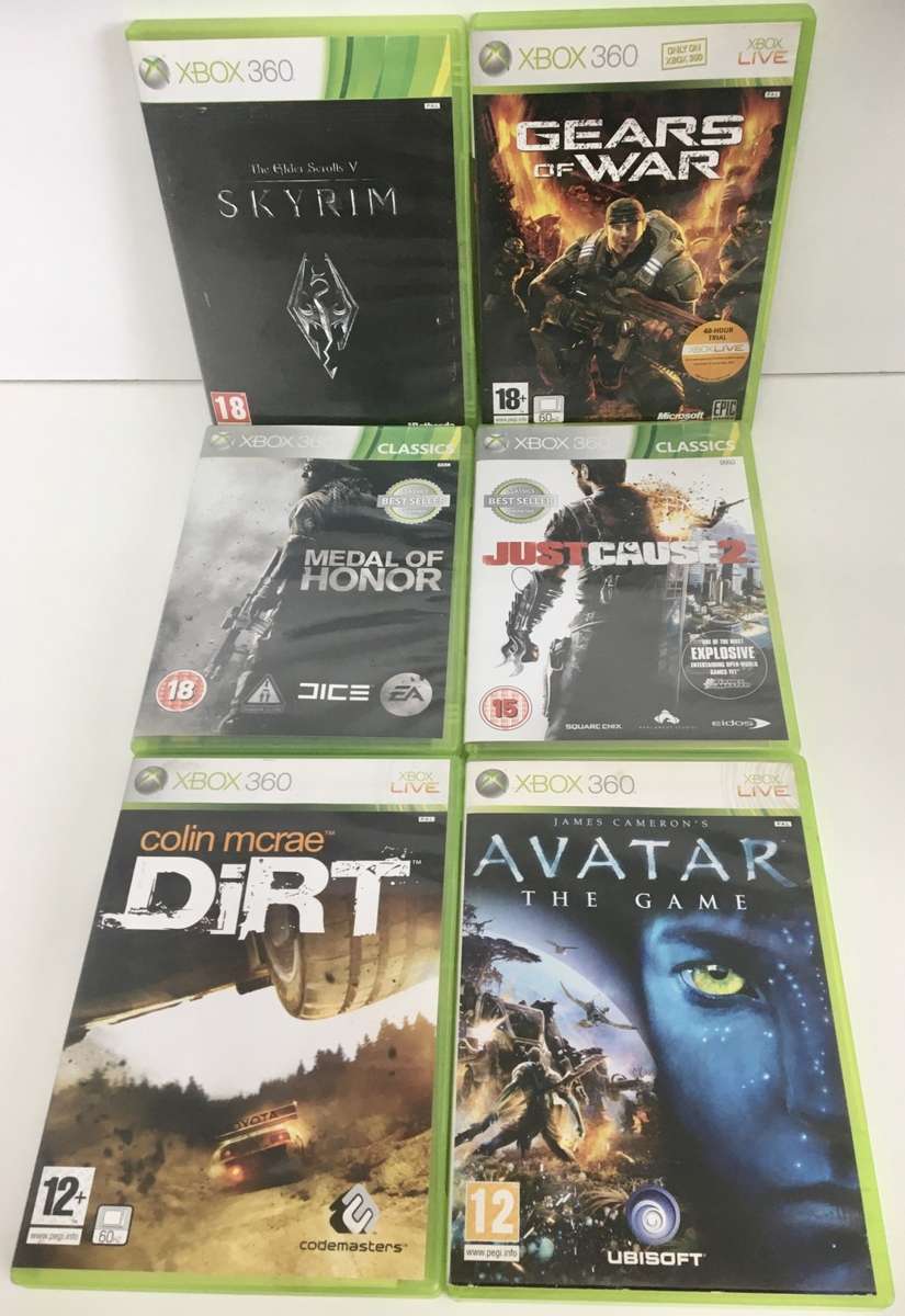 Xbox 360 Slim (250GB) + Wireless Controller + Power Supply And 6 Game Titles Good Condition!