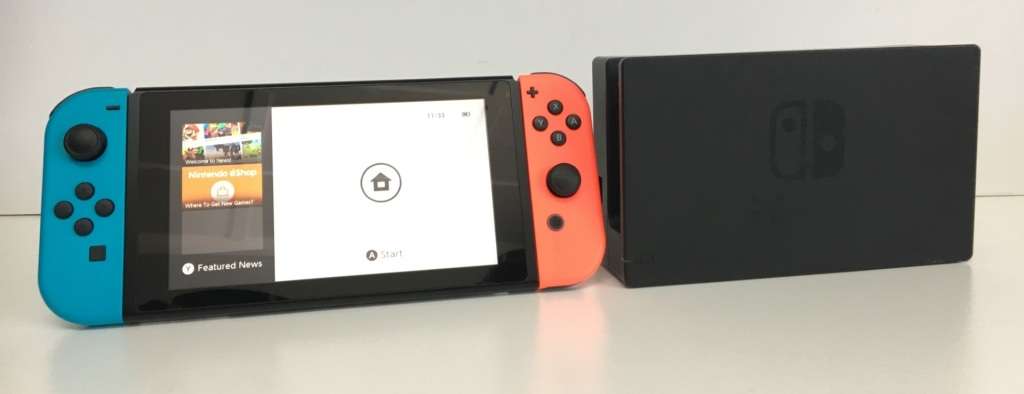 Nintendo Switch V2 32GB Game Console Black With Blue/Red Joy-con Overall Good Condition!