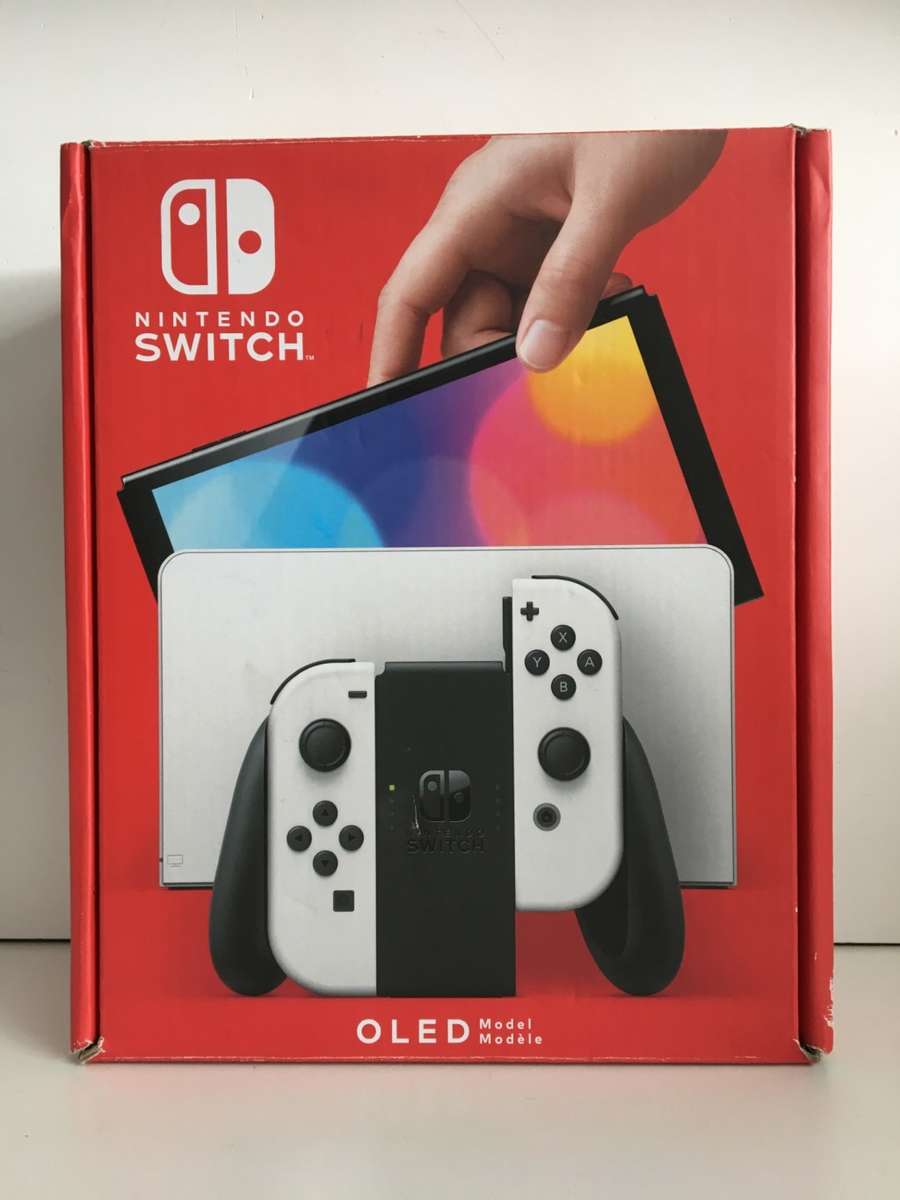Nintendo Switch OLED Model White 64GB With White Joy-Con Controllers And 2 Titles Great Condition!