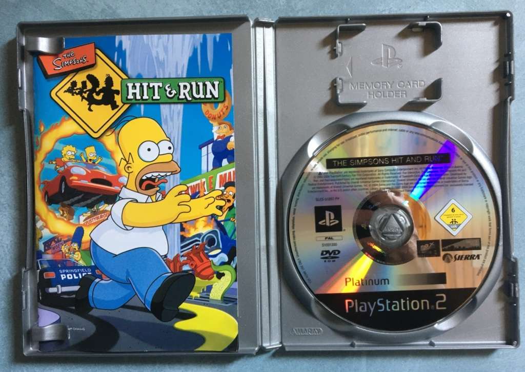 The Simpsons Hit & Run PlayStation 2 Platinum Booklet Included Great Condition!