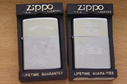 Two Harley Davidson Zippos, Amazing!