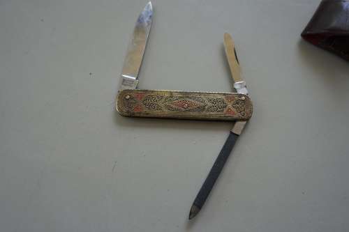 RARE! 50 - 60s Driezack Wusthof Soligen pocket knife in sheath