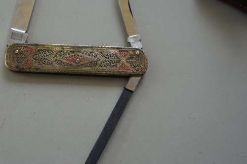 RARE! 50 - 60s Driezack Wusthof Soligen pocket knife in sheath