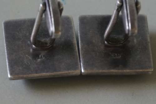 2 pairs of vintage STERLING SILVER cuff links