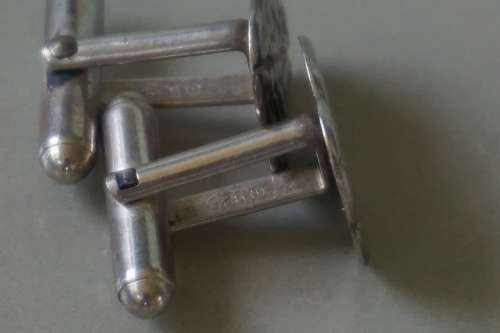 2 pairs of vintage STERLING SILVER cuff links