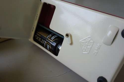 Vintage Japanese metal Crystal Sewing Machine (toy in box)