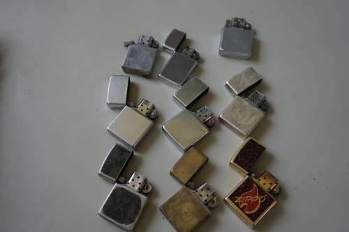 JOBLOT OF 7 ZIPPOs with spares