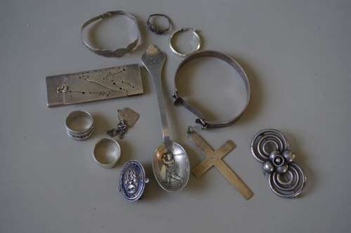 INTERESTING LOT OF STERLING SILVER ITEMS!
