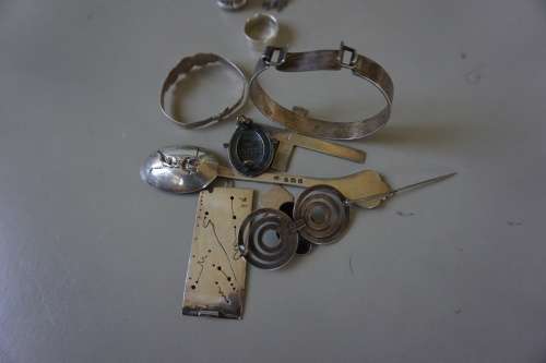 INTERESTING LOT OF STERLING SILVER ITEMS!