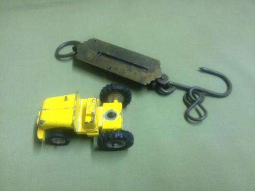 2 interesting items, Salter scale and Matchbox tractor