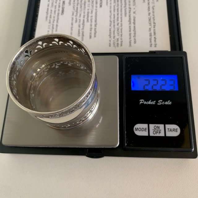 Hallmarked silver Serviette ring