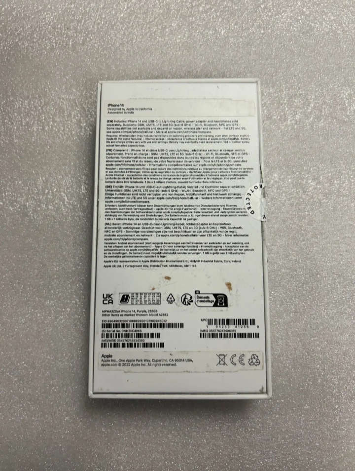 Apple iPhone 14 256GB -  Purple - Open Box