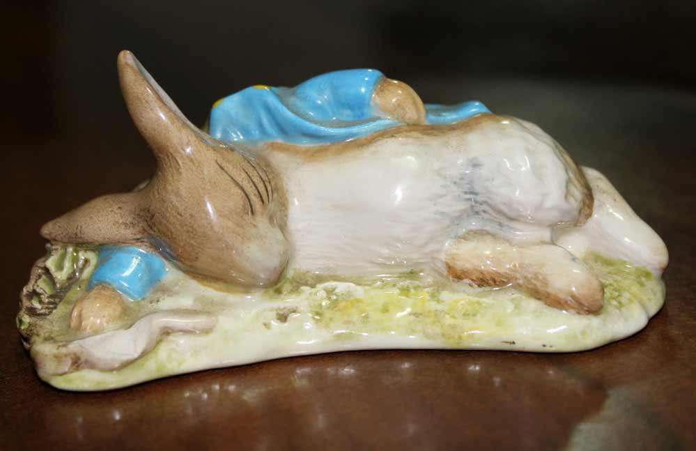 Royal Albert Beatrix Potter figurine: Peter in the Gooseberry net.
