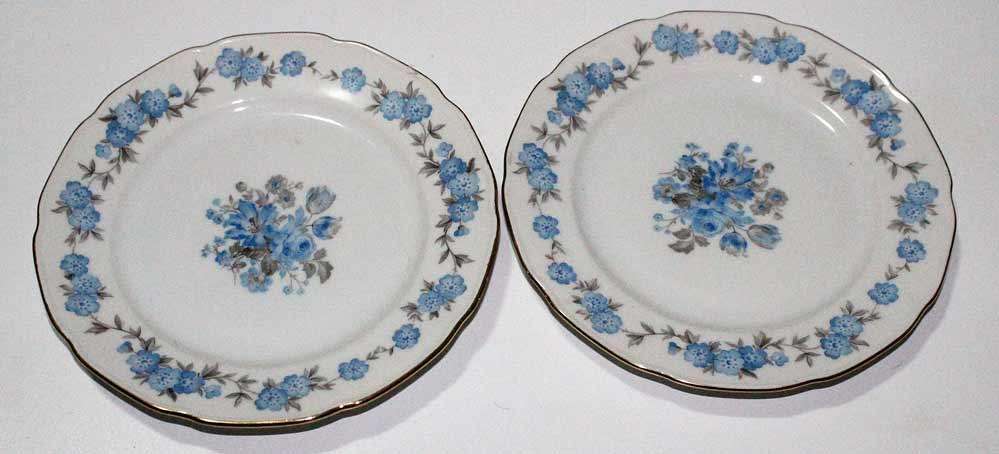 Two very beautiful Bohemia sideplates from Czechoslovakia.
