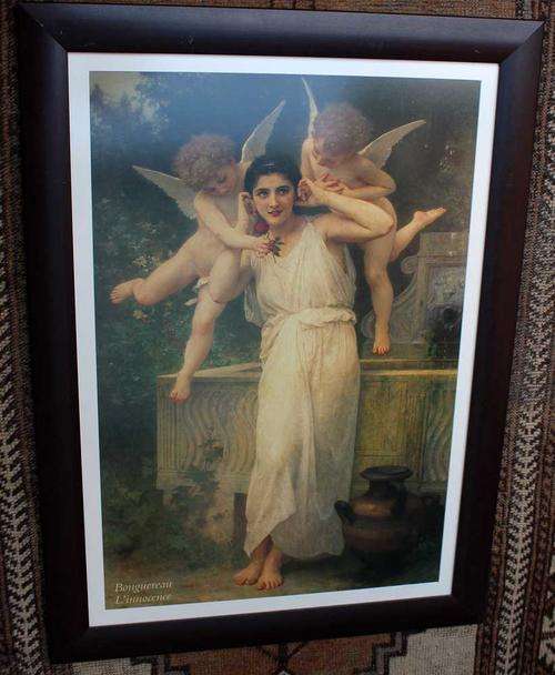 Large and beautiful Bouguereau print in mint condition