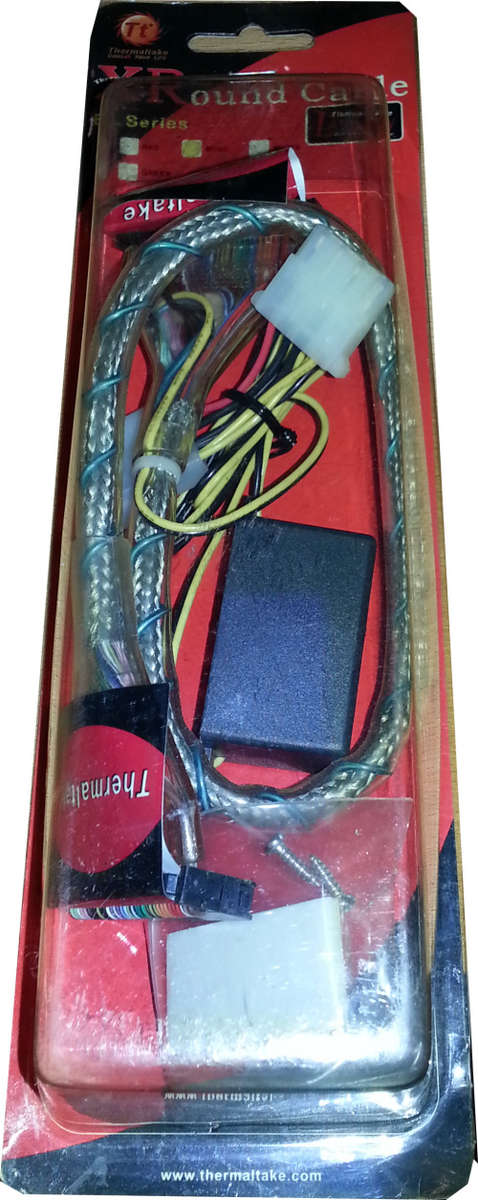 Thermaltake XR Rounded Floppy Cable Illuminated UV Blue 45cm