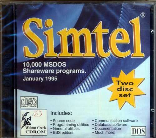 Simtel MS-DOS Janurary 1995 2-Disc Set (New Sealed)