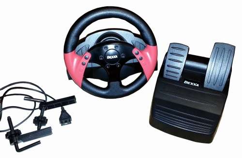 Dexxa Game Port Steering Wheel with Pedals DB-15