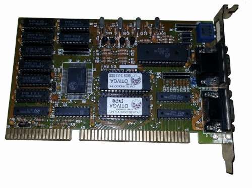 OAK  OTI 037C ISA 16bit VGA/EGA Video Card 256K Ram