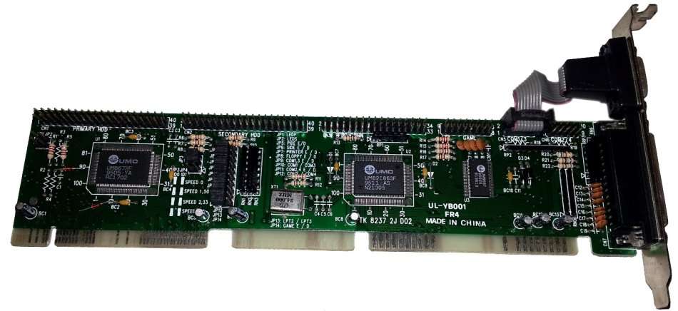 UMC UL-YB001 Local Bus Controller Card 2x COM 1x Game 1x LPT 1x Floppy 2x IDE