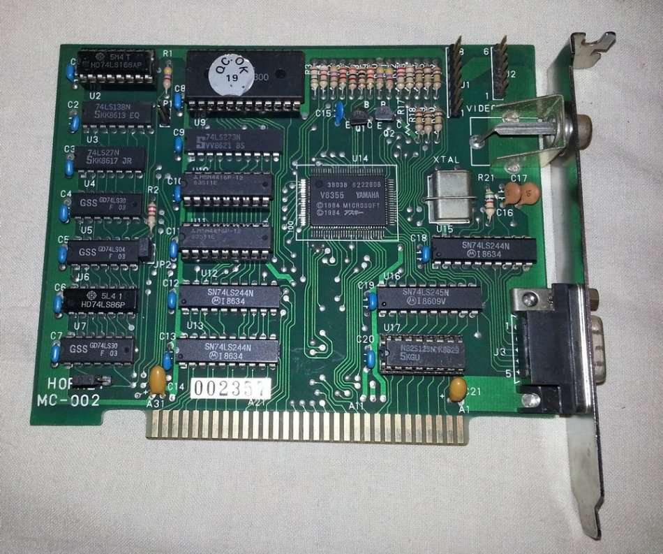 Hornet MC-002 CGA Video Card ISA 8-Bit Microsoft Yamaha V6355