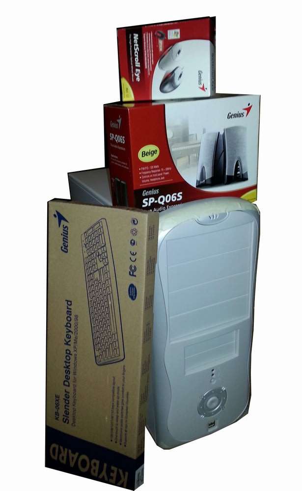 Genius Barebone Bundle Case/300w PSU/Keyboard/Mouse/Speakers