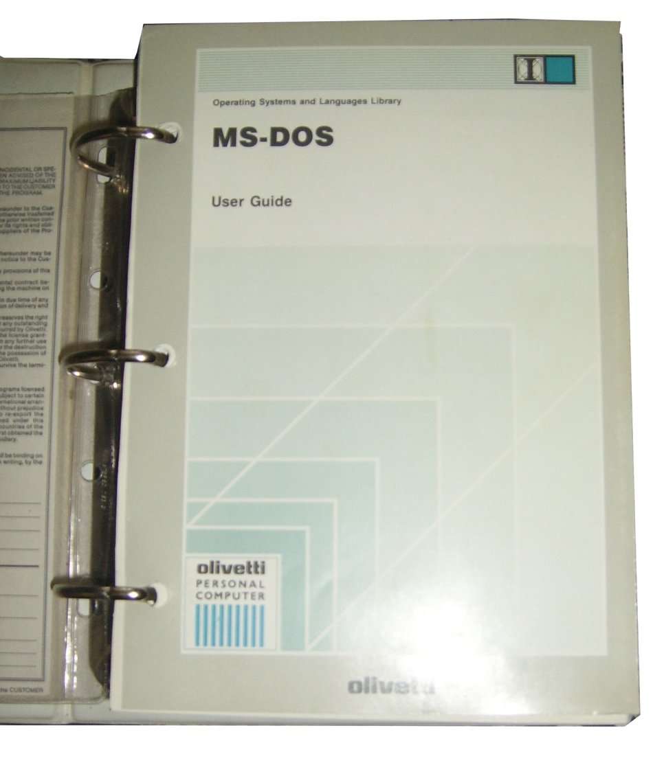 Olivetti M-19 Binder Manuals MS-DOS 3.2 and GW-Basic Guide