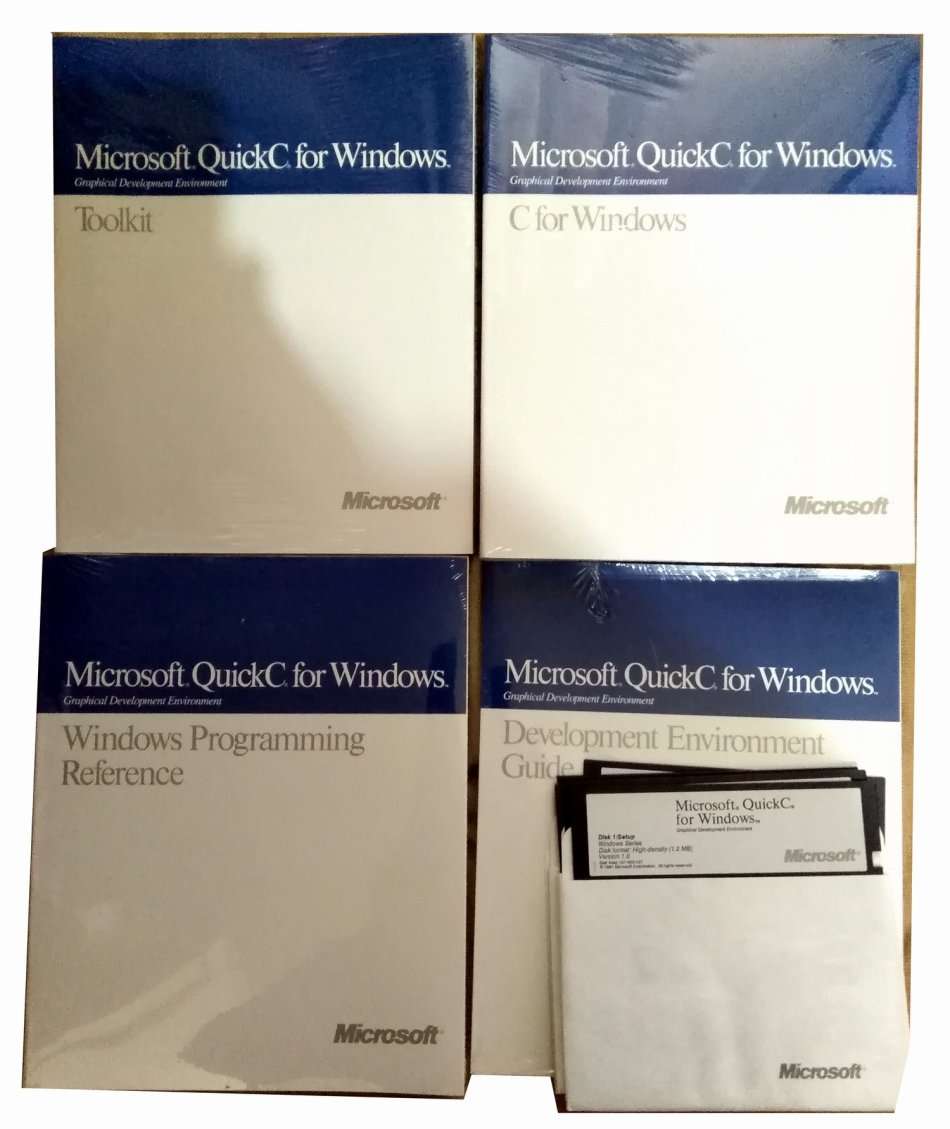 Microsoft Quick C Version 1 for Windows 5.25 inch Floppy Disks (1991)