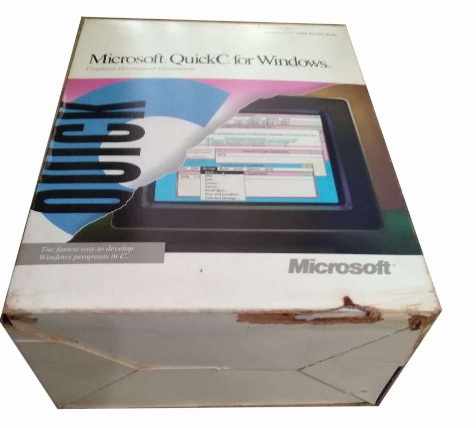 Microsoft Quick C Version 1 for Windows 5.25 inch Floppy Disks (1991)