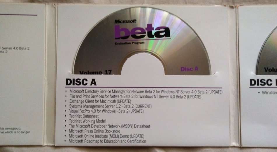 Microsoft Beta Vol 17 3-Disc with Windows NT 4.0 Beta