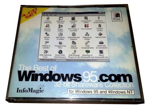 Infomagic Windows95.com 32-Bit Shareware and Utilities 4x CDs (1997)