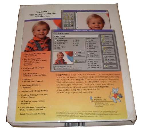 Snap Pro Image Utility Software For Windows 3.x Floppy 3.5/5.25 (1992)