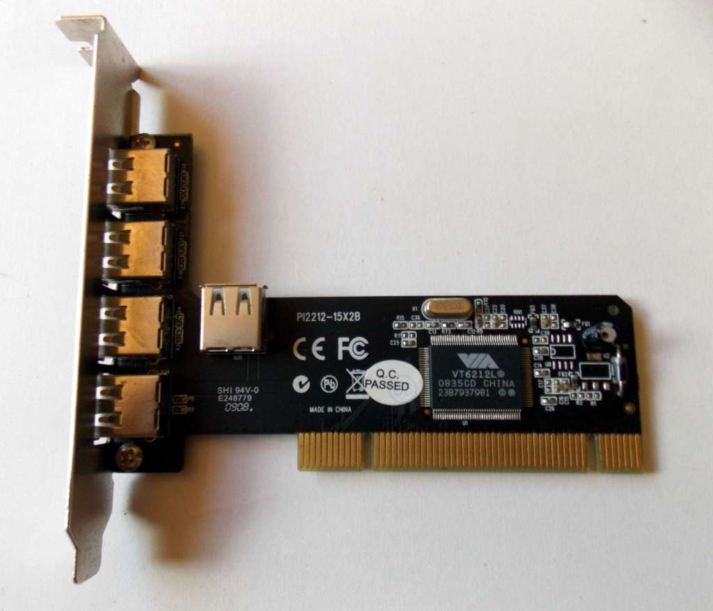 Via VT6212L USB 2.0 Expansion Card PCI 4+1 Ports
